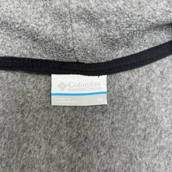 Columbia 1/2 Fleece Sweater Size Medium Mens Grey Sequoia Grove $60 - Picture 12 of 13